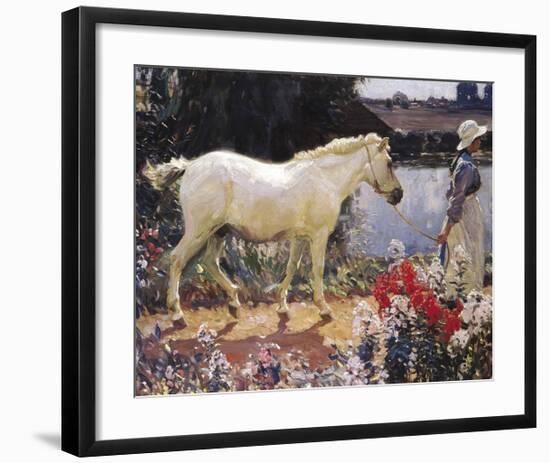 The Path To The Orchard-Sir Alfred Munnings-Framed Premium Giclee Print