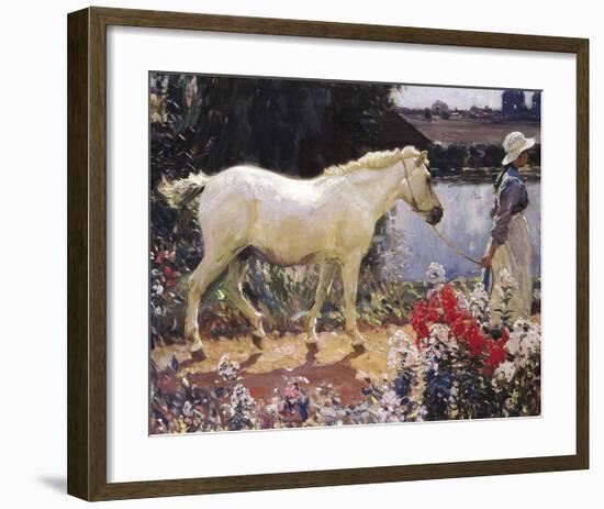 The Path To The Orchard-Sir Alfred Munnings-Framed Premium Giclee Print