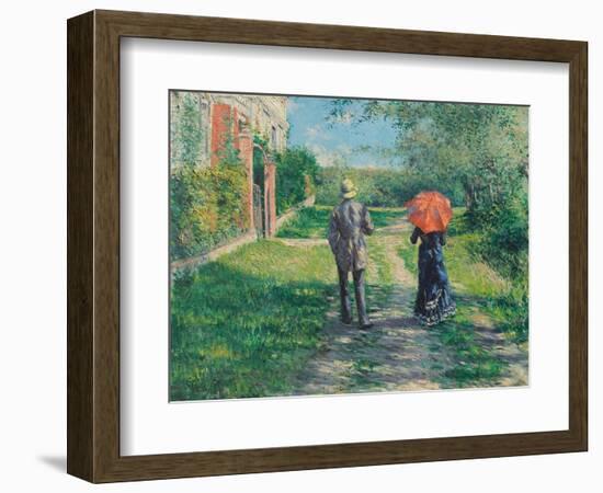 The Path Uphill, 1881 (Oil on Canvas)-Gustave Caillebotte-Framed Giclee Print