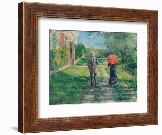 The Path Uphill, 1881 (Oil on Canvas)-Gustave Caillebotte-Framed Giclee Print