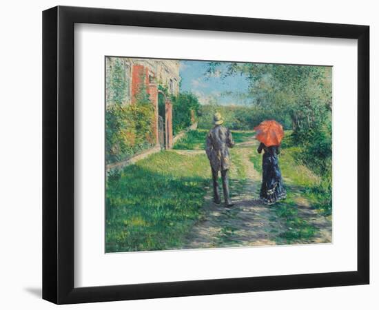 The Path Uphill, 1881 (Oil on Canvas)-Gustave Caillebotte-Framed Giclee Print