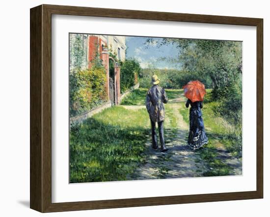 The Path Uphill, 1881-Gustave Caillebotte-Framed Giclee Print