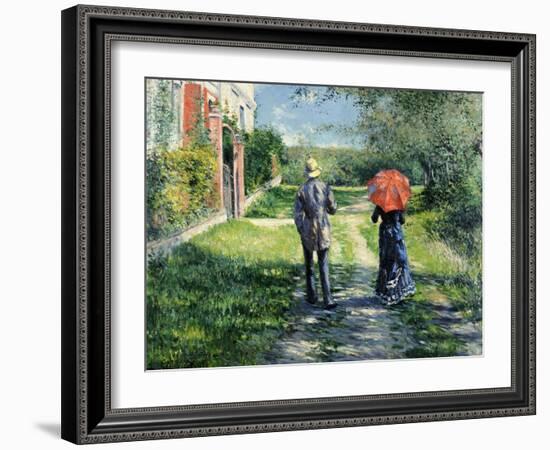 The Path Uphill, 1881-Gustave Caillebotte-Framed Giclee Print