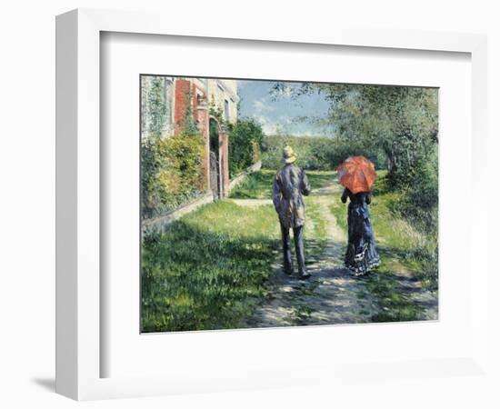 The Path Uphill-Gustave Caillebotte-Framed Giclee Print