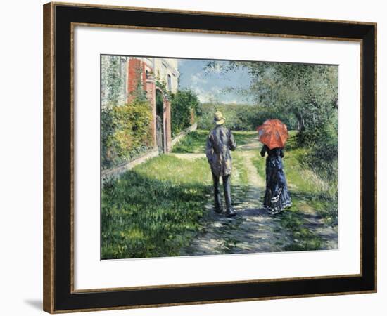 The Path Uphill-Gustave Caillebotte-Framed Giclee Print