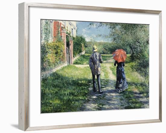 The Path Uphill-Gustave Caillebotte-Framed Giclee Print