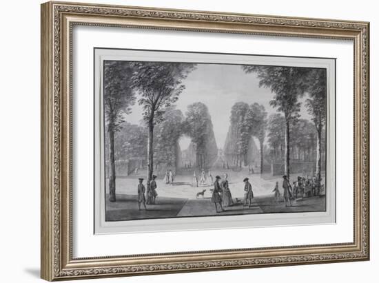 The Patte-D'Oie, North-West of Lord Burlington's Chiswick Villa (Pen and Ink with Wash on Paper)-Jacques Rigaud-Framed Giclee Print