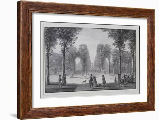 The Patte-D'Oie, North-West of Lord Burlington's Chiswick Villa (Pen and Ink with Wash on Paper)-Jacques Rigaud-Framed Giclee Print