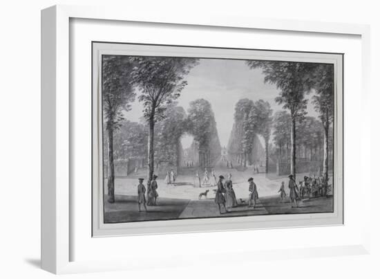 The Patte-D'Oie, North-West of Lord Burlington's Chiswick Villa (Pen and Ink with Wash on Paper)-Jacques Rigaud-Framed Giclee Print