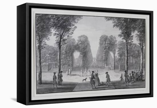 The Patte-D'Oie, North-West of Lord Burlington's Chiswick Villa (Pen and Ink with Wash on Paper)-Jacques Rigaud-Framed Premier Image Canvas