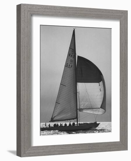 The Pattie Bounding For Home After the Trials For the America's Cup-George Silk-Framed Photographic Print