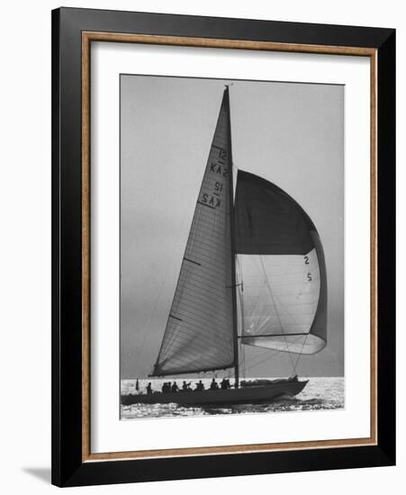 The Pattie Bounding For Home After the Trials For the America's Cup-George Silk-Framed Photographic Print