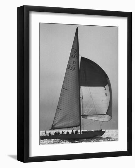 The Pattie Bounding For Home After the Trials For the America's Cup-George Silk-Framed Photographic Print