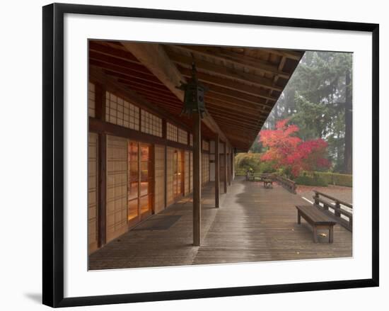 The Pavilion at the Portland Japanese Garden, Oregon, USA-William Sutton-Framed Photographic Print