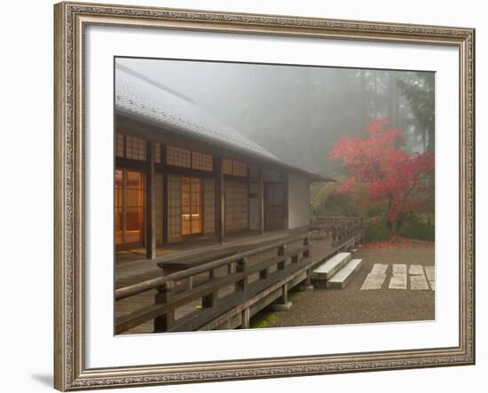 The Pavilion at the Portland Japanese Garden, Oregon, USA-William Sutton-Framed Photographic Print