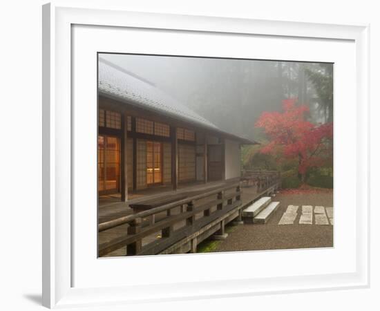 The Pavilion at the Portland Japanese Garden, Oregon, USA-William Sutton-Framed Photographic Print