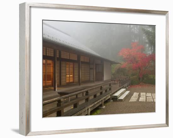 The Pavilion at the Portland Japanese Garden, Oregon, USA-William Sutton-Framed Photographic Print