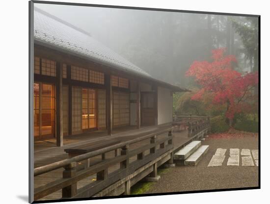 The Pavilion at the Portland Japanese Garden, Oregon, USA-William Sutton-Mounted Photographic Print