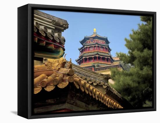The Pavilion of Buddhist Fragrance, at the Summer Palace, Beijing, China-Miva Stock-Framed Premier Image Canvas