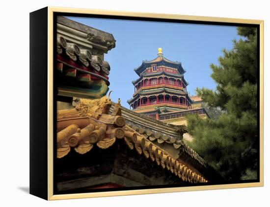 The Pavilion of Buddhist Fragrance, at the Summer Palace, Beijing, China-Miva Stock-Framed Premier Image Canvas