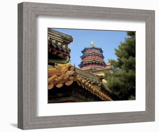 The Pavilion of Buddhist Fragrance, at the Summer Palace, Beijing, China-Miva Stock-Framed Photographic Print