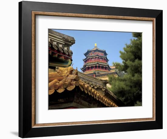 The Pavilion of Buddhist Fragrance, at the Summer Palace, Beijing, China-Miva Stock-Framed Photographic Print