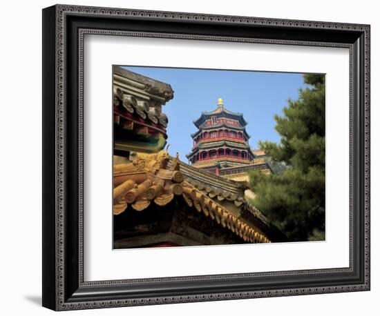 The Pavilion of Buddhist Fragrance, at the Summer Palace, Beijing, China-Miva Stock-Framed Photographic Print