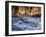 The Payette River Flows by with Lit Rock Wall Behind, Idaho, USA-Brent Bergherm-Framed Photographic Print