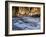 The Payette River Flows by with Lit Rock Wall Behind, Idaho, USA-Brent Bergherm-Framed Photographic Print