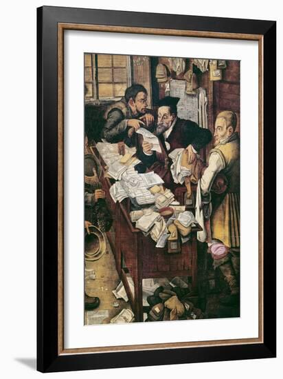 The Payment of the Yearly Dues-Pieter Brueghel the Younger-Framed Giclee Print