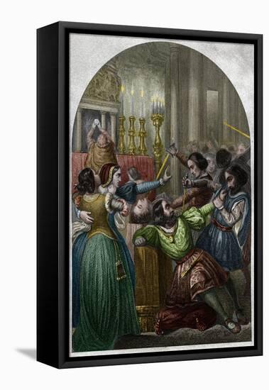 The Pazzi Conspiracy of 1478-Stefano Bianchetti-Framed Premier Image Canvas