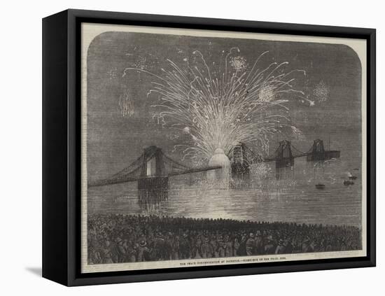 The Peace Commemoration at Brighton, Fireworks on the Chain Pier-null-Framed Premier Image Canvas