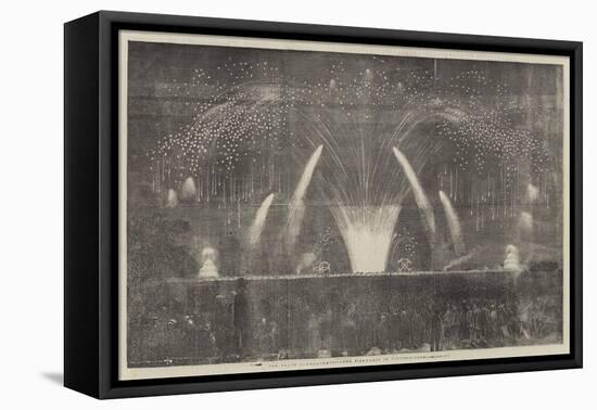 The Peace Commemoration, the Fireworks in Victoria-Park-null-Framed Premier Image Canvas