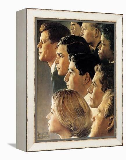 The Peace Corps (or JFK's Bold Legacy)-Norman Rockwell-Framed Premier Image Canvas