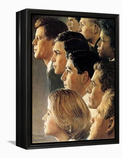 The Peace Corps (or JFK's Bold Legacy)-Norman Rockwell-Framed Premier Image Canvas