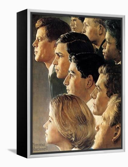 The Peace Corps (or JFK's Bold Legacy)-Norman Rockwell-Framed Premier Image Canvas