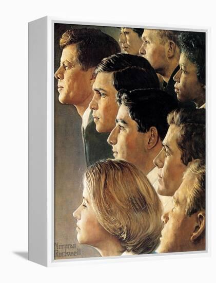 The Peace Corps (or JFK's Bold Legacy)-Norman Rockwell-Framed Premier Image Canvas