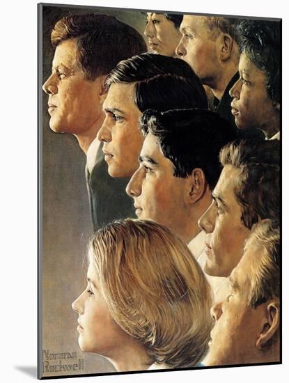 The Peace Corps (or JFK's Bold Legacy)-Norman Rockwell-Mounted Giclee Print