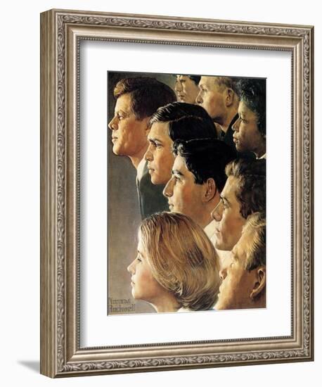 The Peace Corps (or JFK's Bold Legacy)-Norman Rockwell-Framed Giclee Print