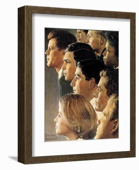 The Peace Corps (or JFK's Bold Legacy)-Norman Rockwell-Framed Giclee Print