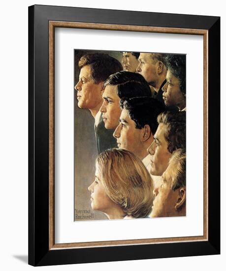 The Peace Corps (or JFK's Bold Legacy)-Norman Rockwell-Framed Giclee Print