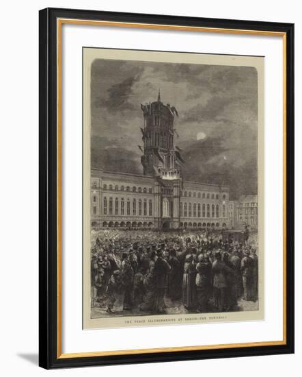 The Peace Illuminations at Berlin, the Townhall-null-Framed Giclee Print