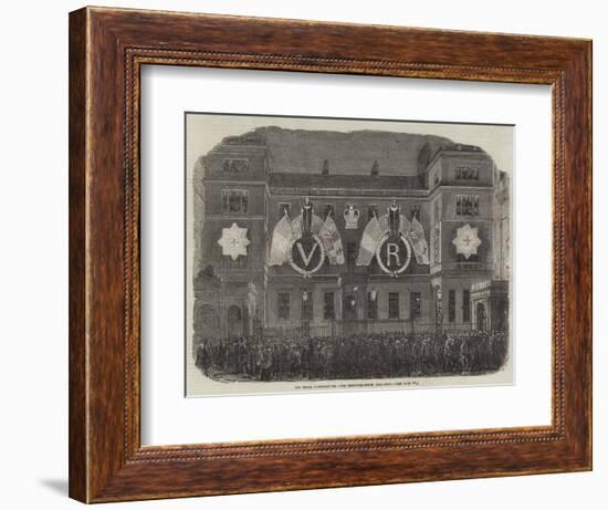 The Peace Illuminations, the Ordnance-Office, Pall-Mall-null-Framed Giclee Print