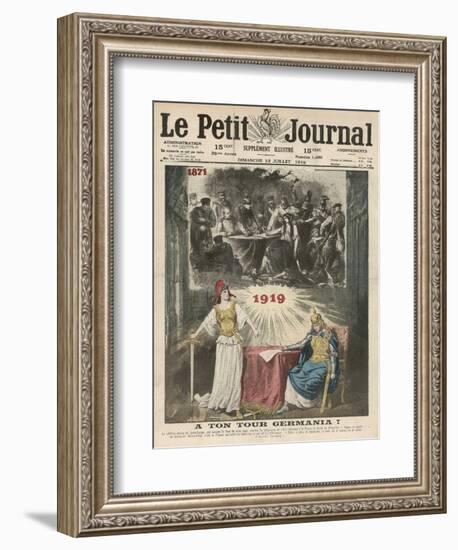 The Peace Treaty Avenges France for Her Loss of the Franco-Prussian War-Eugene Damblans-Framed Art Print