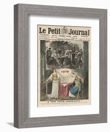 The Peace Treaty Avenges France for Her Loss of the Franco-Prussian War-Eugene Damblans-Framed Art Print