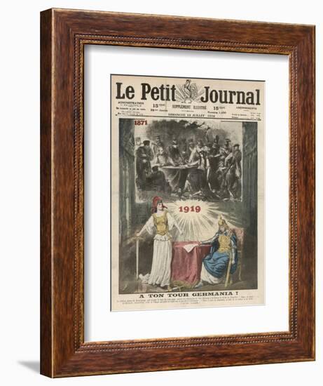 The Peace Treaty Avenges France for Her Loss of the Franco-Prussian War-Eugene Damblans-Framed Art Print