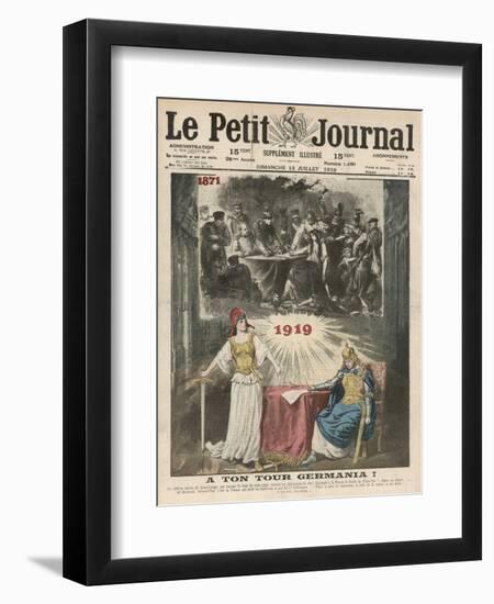 The Peace Treaty Avenges France for Her Loss of the Franco-Prussian War-Eugene Damblans-Framed Art Print