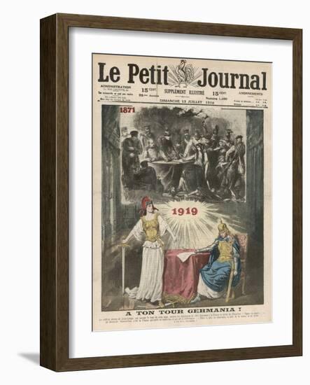 The Peace Treaty Avenges France for Her Loss of the Franco-Prussian War-Eugene Damblans-Framed Art Print