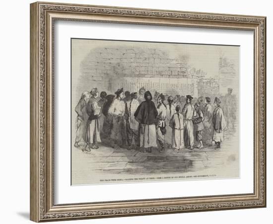 The Peace with China, Reading the Treaty at Pekin-Frederick John Skill-Framed Giclee Print