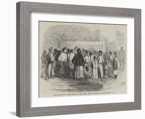 The Peace with China, Reading the Treaty at Pekin-Frederick John Skill-Framed Giclee Print